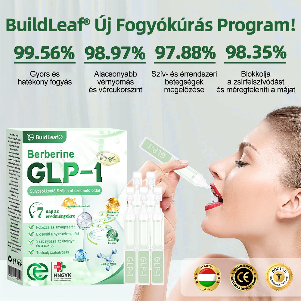 đż Klinikai kutatĂĄsokkal igazolt | A BuildLeafÂź Berberine GLP-1 Pro SĂșlycsökkentĆ SzĂĄjon ĂĄt szedhetĆ oldat segĂthet a makacs sĂșlytöbblet, anyagcsere- Ă©s energiaproblĂ©mĂĄk kezelĂ©sĂ©ben, tĂĄmogatva a jobb közĂ©rzetet Ă©s vitalitĂĄst