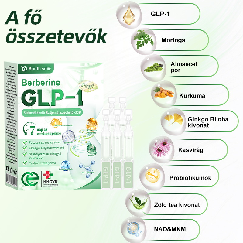 đż Klinikai kutatĂĄsokkal igazolt | A BuildLeafÂź Berberine GLP-1 Pro SĂșlycsökkentĆ SzĂĄjon ĂĄt szedhetĆ oldat segĂthet a makacs sĂșlytöbblet, anyagcsere- Ă©s energiaproblĂ©mĂĄk kezelĂ©sĂ©ben, tĂĄmogatva a jobb közĂ©rzetet Ă©s vitalitĂĄst