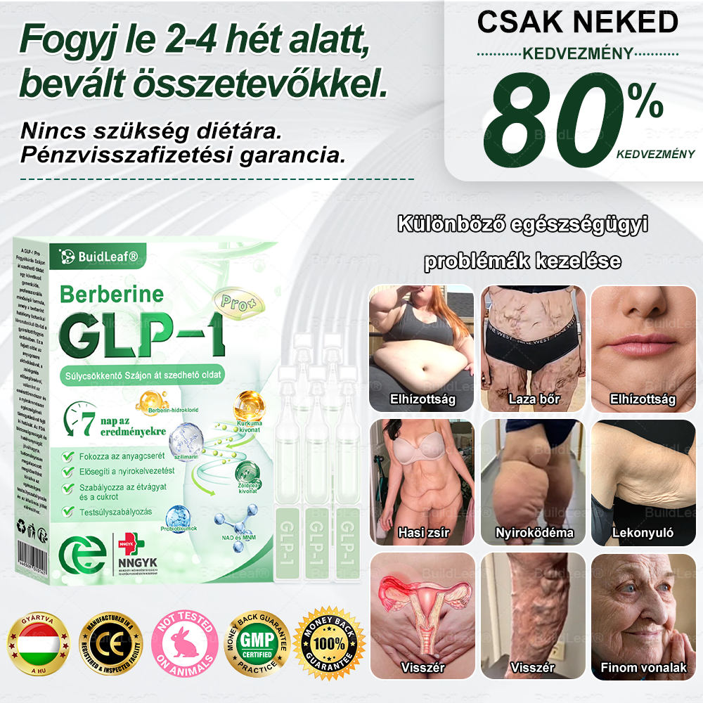đż Klinikai kutatĂĄsokkal igazolt | A BuildLeafÂź Berberine GLP-1 Pro SĂșlycsökkentĆ SzĂĄjon ĂĄt szedhetĆ oldat segĂthet a makacs sĂșlytöbblet, anyagcsere- Ă©s energiaproblĂ©mĂĄk kezelĂ©sĂ©ben, tĂĄmogatva a jobb közĂ©rzetet Ă©s vitalitĂĄst