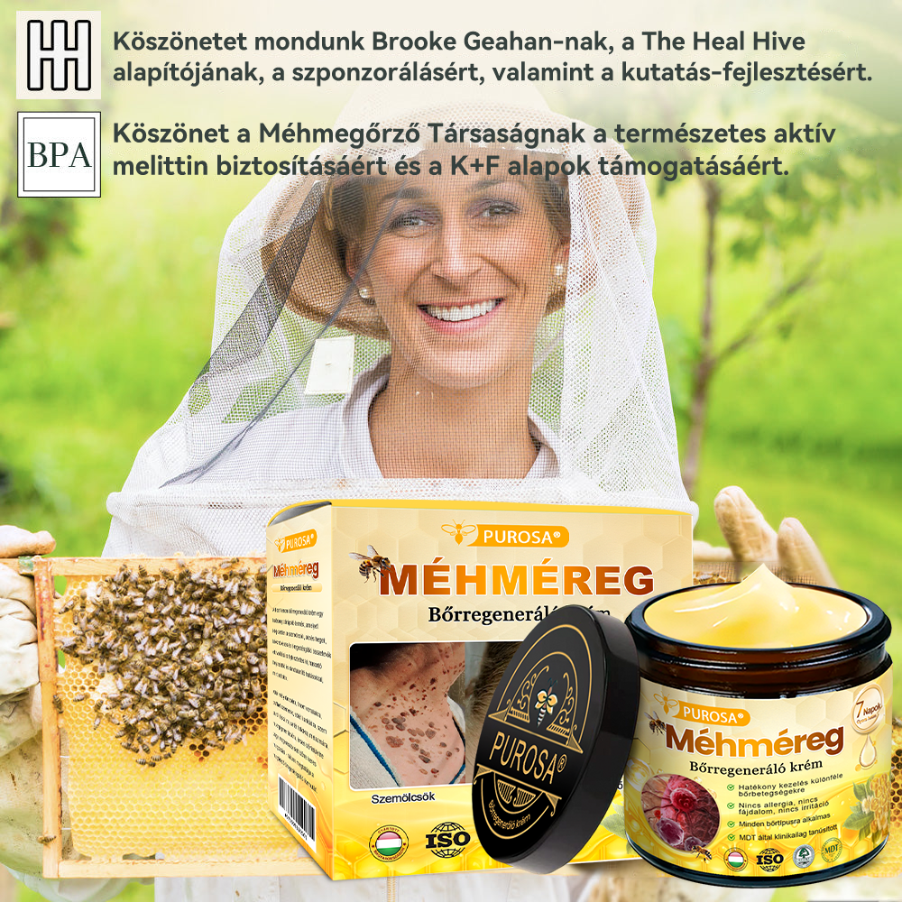 🐝PUROSA® Méhméreg Bőrmegújító Krém|✅Teljes körű megoldás a makacs bőrproblémák, például az öregedés, ekcéma, hegek és pikkelysömör ellen