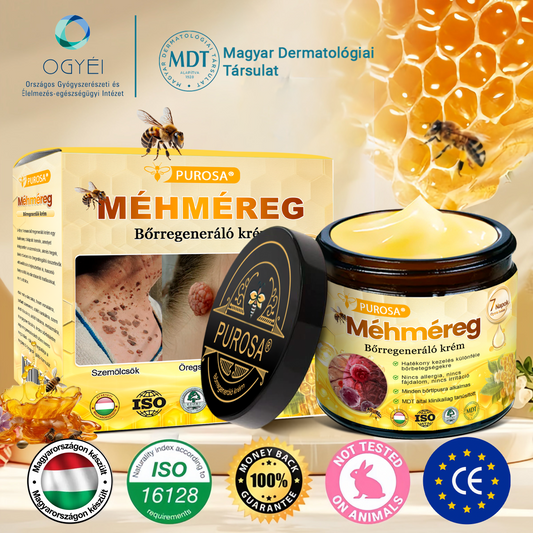 🐝PUROSA® Méhméreg Bőrmegújító Krém｜✅Teljes körű megoldás a makacs bőrproblémák, például az öregedés, ekcéma, hegek és pikkelysömör ellen
