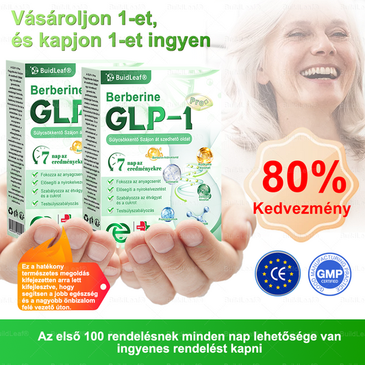 🌿 Klinikai kutatásokkal igazolt | A BuildLeaf® Berberine GLP-1 Pro Súlycsökkentő Szájon át szedhető oldat segíthet a makacs súlytöbblet, anyagcsere- és energiaproblémák kezelésében, támogatva a jobb közérzetet és vitalitást